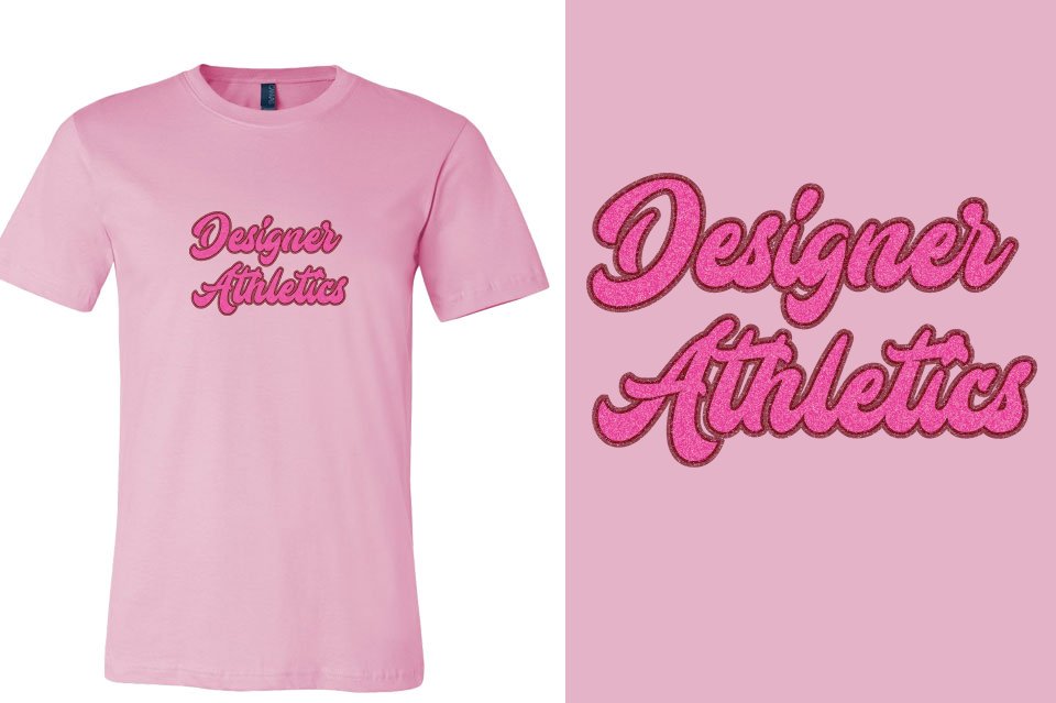 Designer Athletics - Designer font 3-color glitter Unisex t-shirt