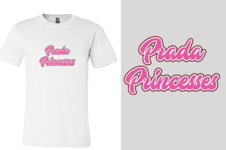 Prada Princesses 3-color glitter Unisex t-shirt