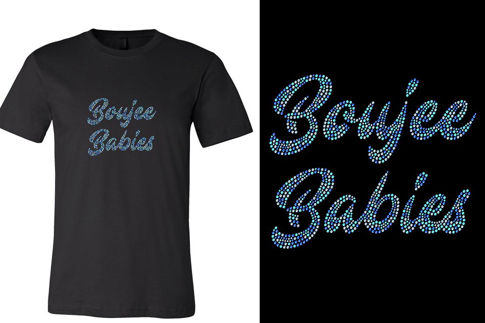 Rhinestones Boujee Babies Designer font 3-color stones Unisex t-shirt