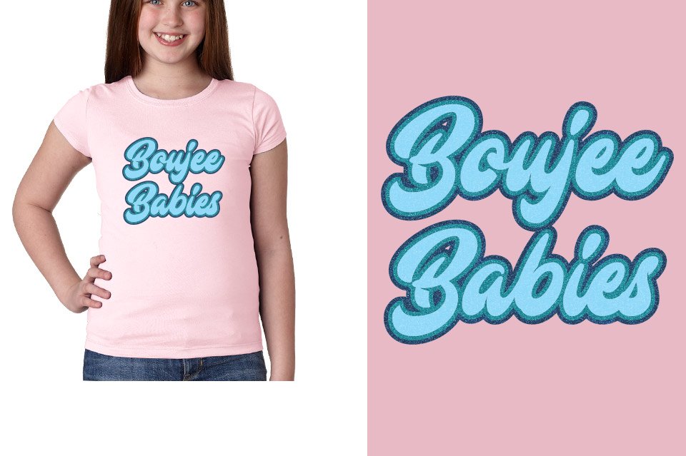 Boujee Babies 3-color glitter Designer font Youth Girls' Princess T-Shirt
