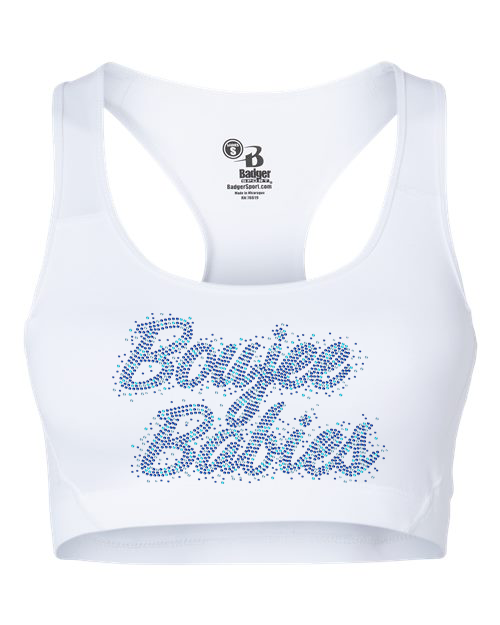 Rhinestones Boujee Babies Girls' Sports Bra