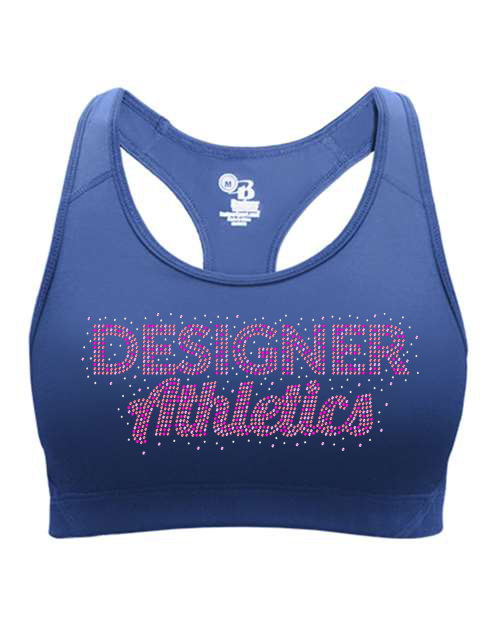 Rhinestones Designer Athletics Girls' Sports Bra
