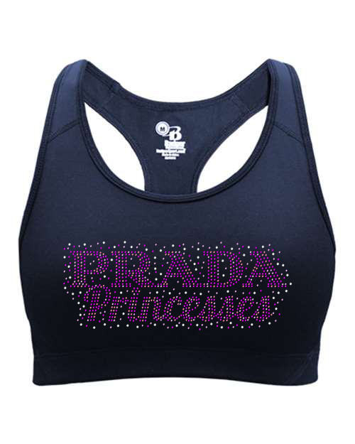 Rhinestones Prada Princesses Girls' Sports Bra
