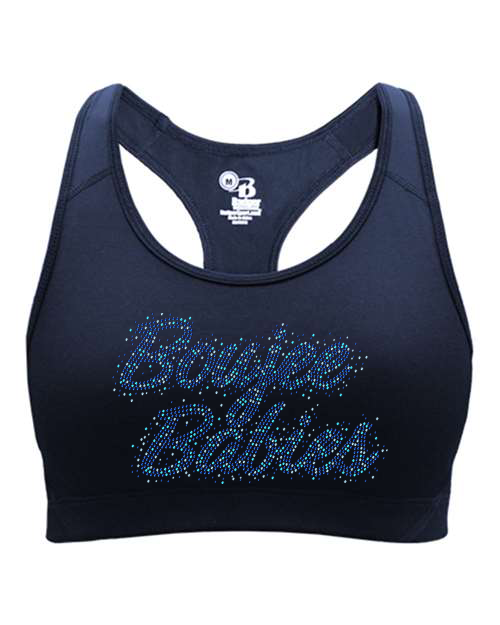 Rhinestones Boujee Babies Girls' Sports Bra
