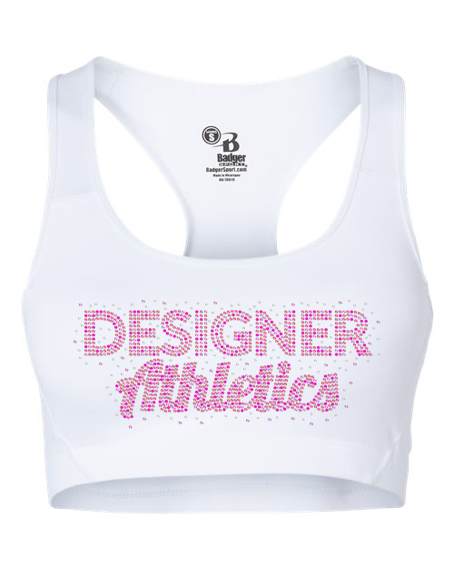 Rhinestones Designer Athletics Girls' Sports Bra
