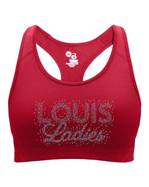 Rhinestones Louis Ladies Women's Sports Bra