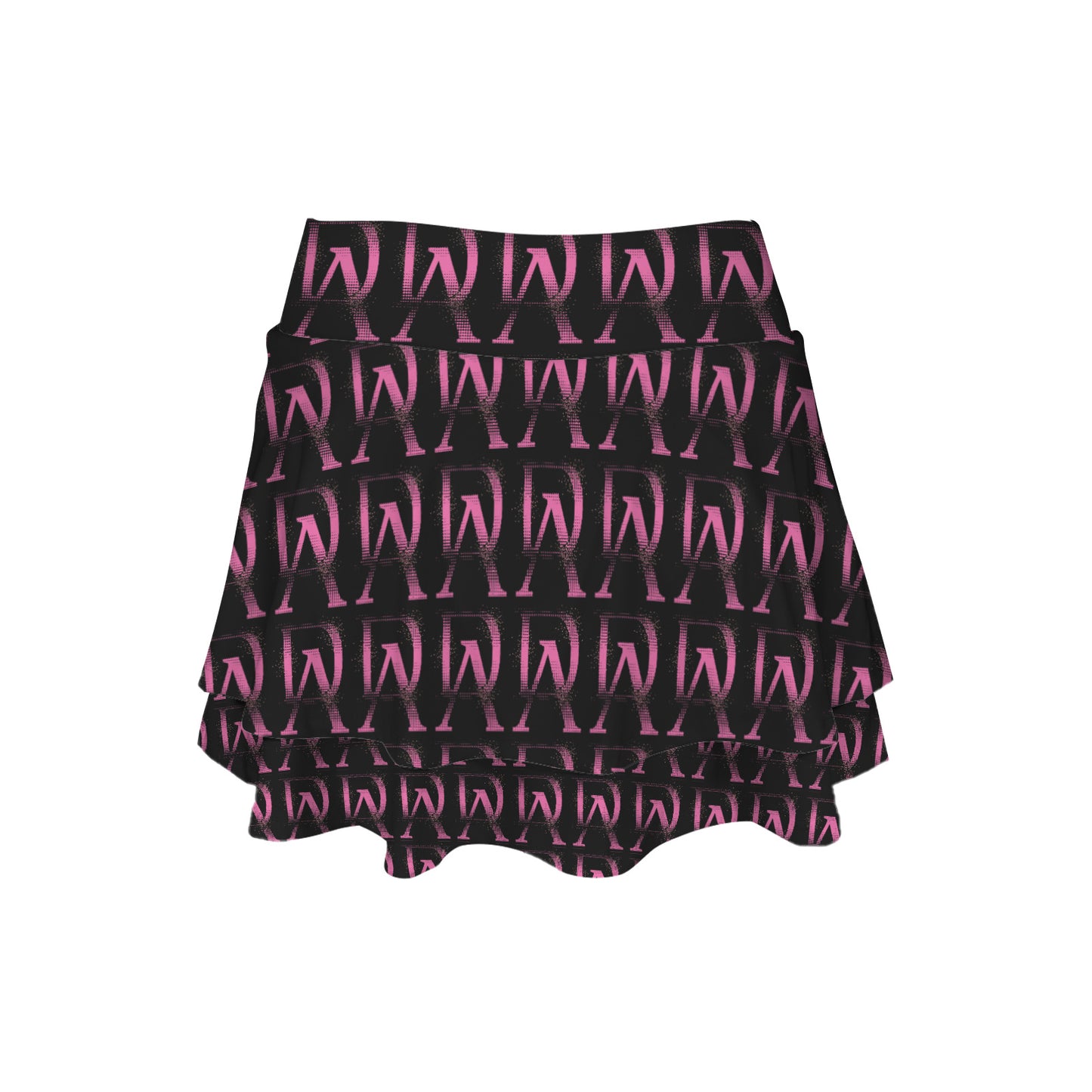High Waist Layered Ruffle Pockets Sports Skirt