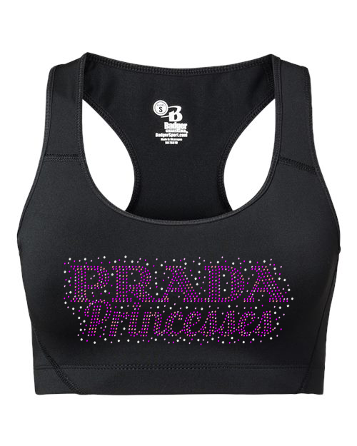Rhinestones Prada Princesses Women's Sports Bra