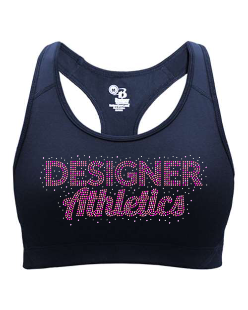 Rhinestones Designer Athletics Girls' Sports Bra