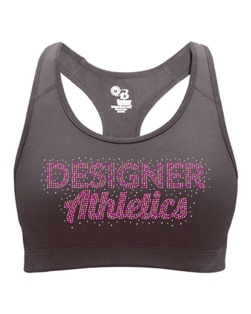 Rhinestones Designer Athletics Women's Sports Bra