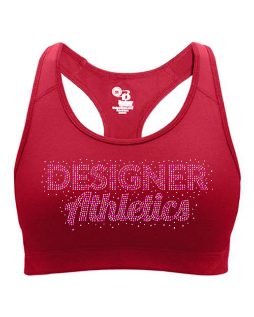 Rhinestones Designer Athletics Women's Sports Bra