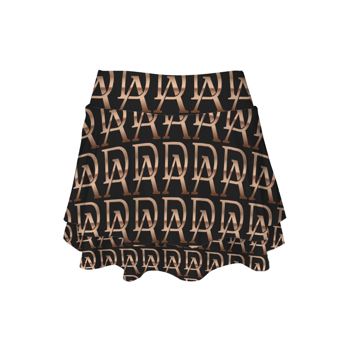 High Waist Layered Ruffle Pockets Sports Skirt
