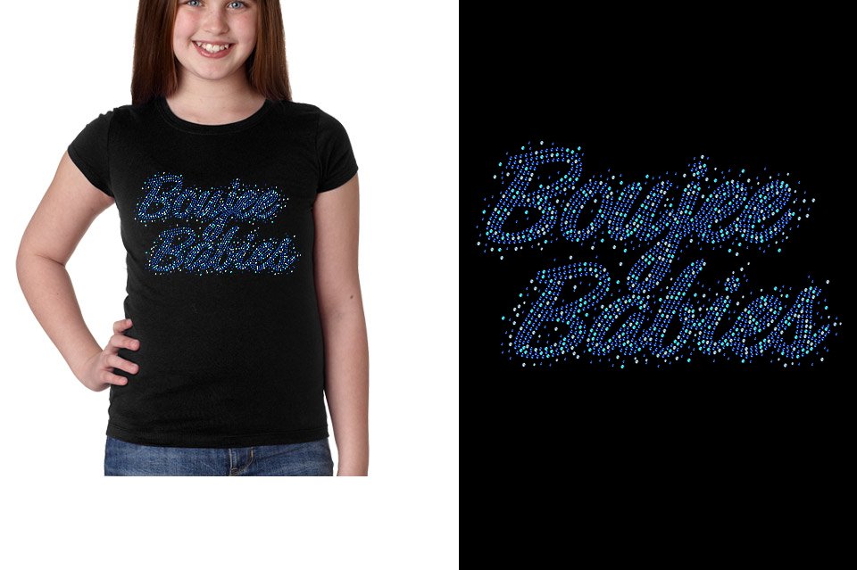 Rhinestones Boujee Babies Youth Girls' Princess T-Shirt