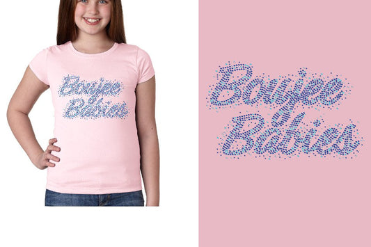 Rhinestones Boujee Babies Youth Girls' Princess T-Shirt