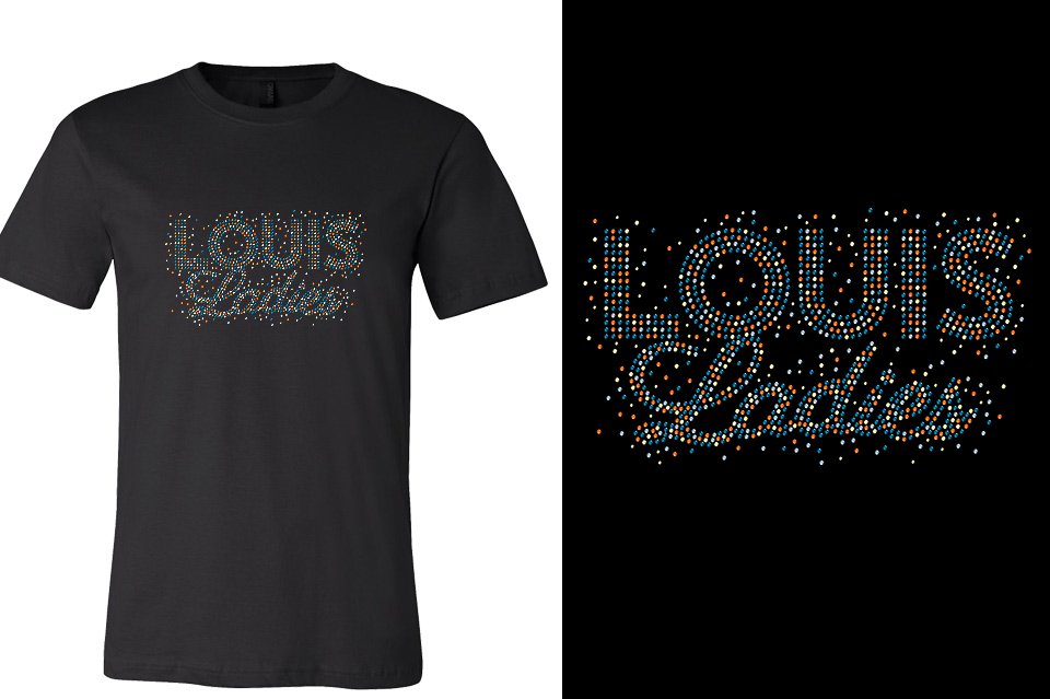 Rhinestones Louis Ladies Unisex t-shirt