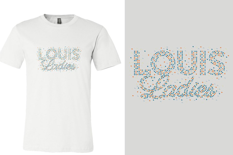 Rhinestones Louis Ladies Unisex t-shirt