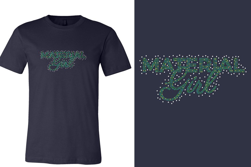 Rhinestones Material Girl Unisex t-shirt