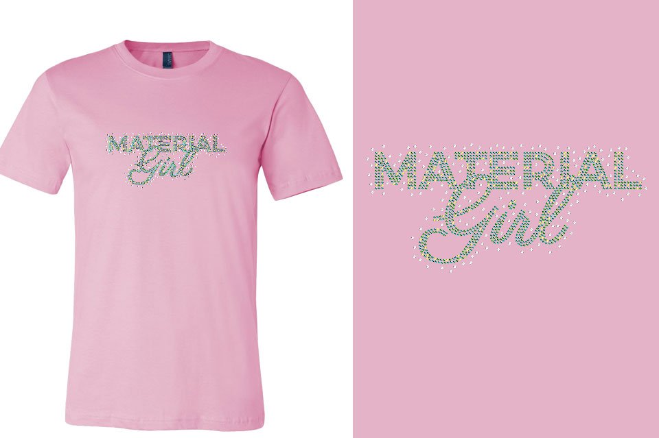 Rhinestones Material Girl Unisex t-shirt