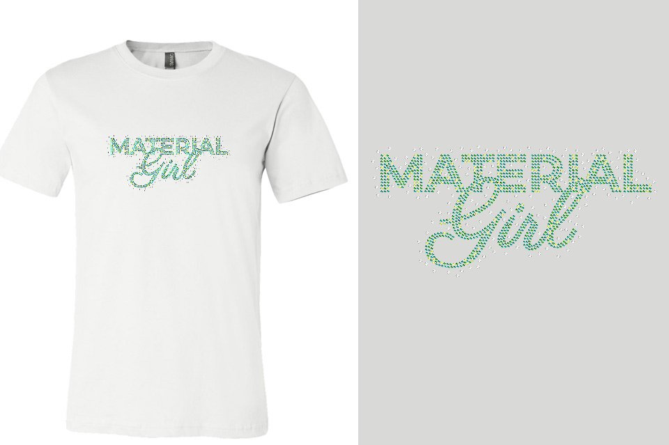 Rhinestones Material Girl Unisex t-shirt
