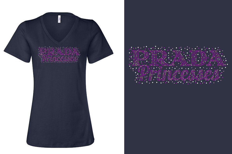 Rhinestones Prada Princesses Unisex t-shirt