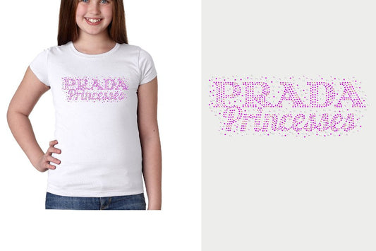 Rhinestones Prada Princesses Youth Girls' Princess T-Shirt