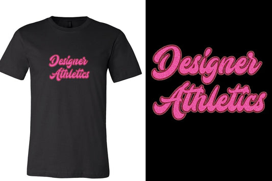 Designer Athletics - Designer font 3-color glitter Unisex t-shirt