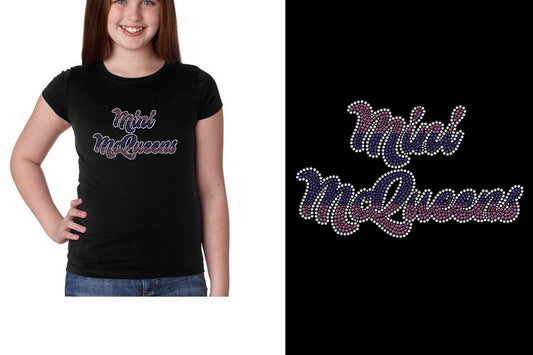 Rhinestones Mini McQueens Youth Girls' Princess T-Shirt