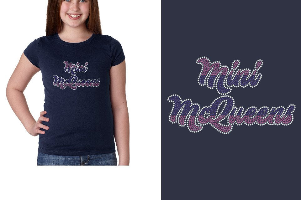 Rhinestones Mini McQueens Youth Girls' Princess T-Shirt