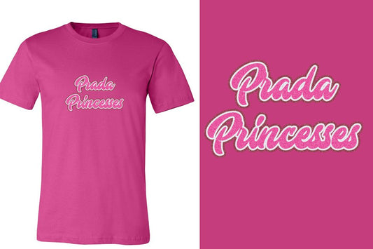 Prada Princesses 3-color glitter Unisex t-shirt