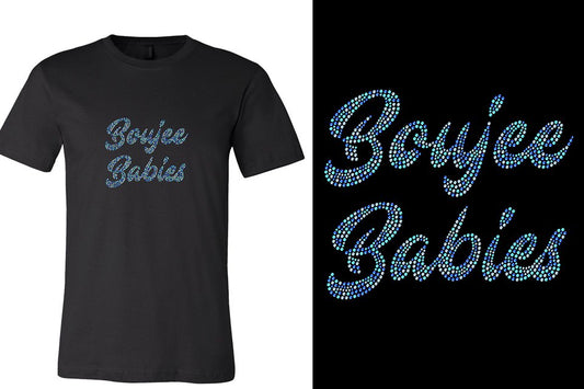 Rhinestones Boujee Babies Designer font 3-color stones Unisex t-shirt