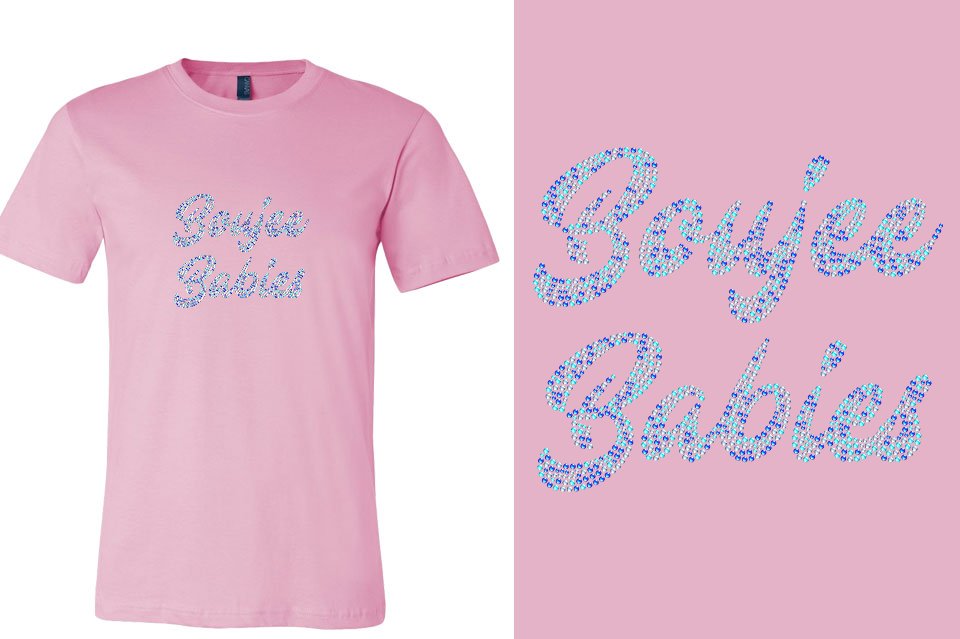 Rhinestones Boujee Babies Designer font 3-color stones Unisex t-shirt