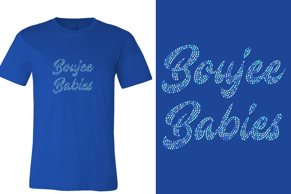 Rhinestones Boujee Babies Designer font 3-color stones Unisex t-shirt