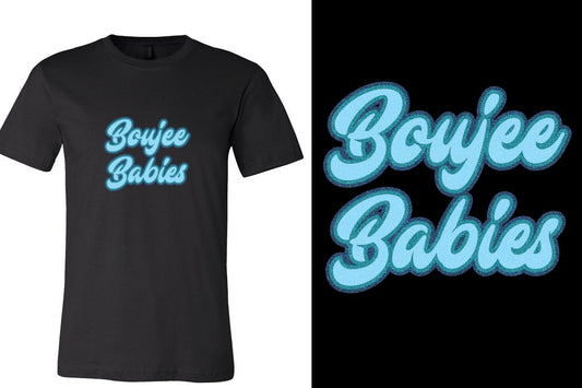 Boujee Babies 3-color glitter Designer font Unisex t-shirt