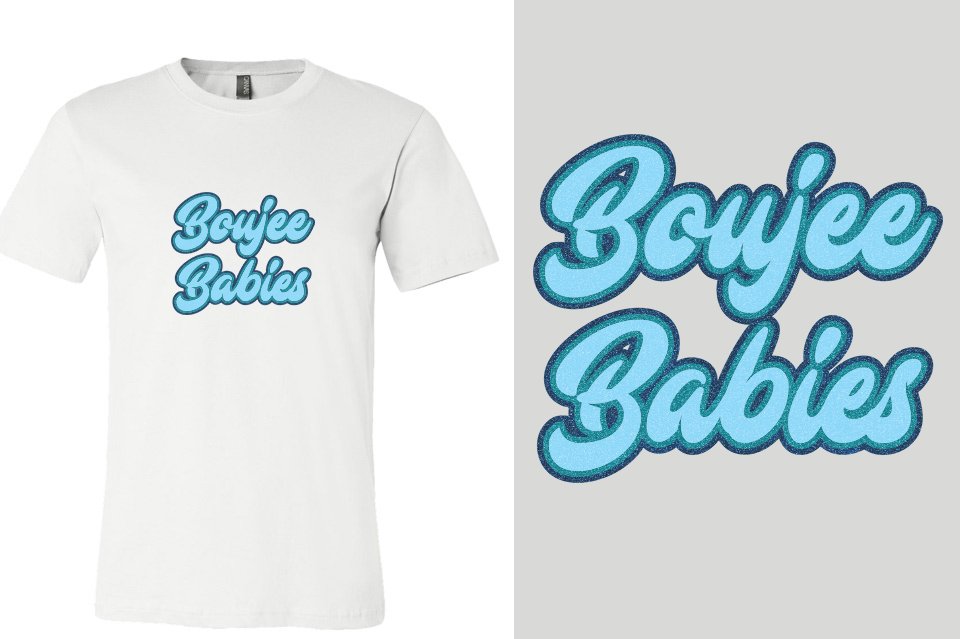 Boujee Babies 3-color glitter Designer font Unisex t-shirt
