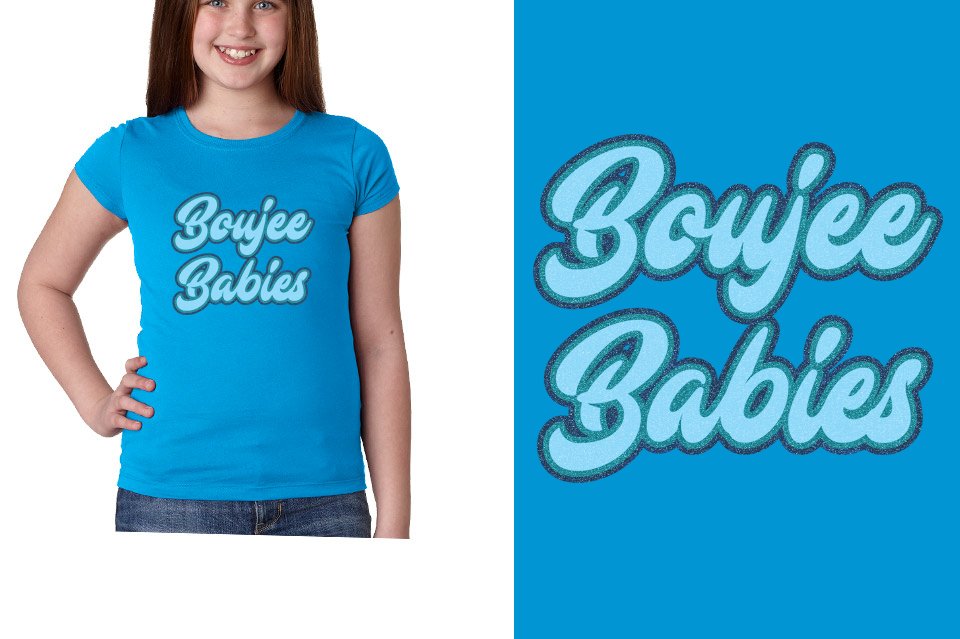 Boujee Babies 3-color glitter Designer font Youth Girls' Princess T-Shirt