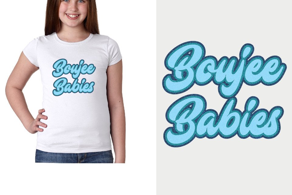 Boujee Babies 3-color glitter Designer font Youth Girls' Princess T-Shirt