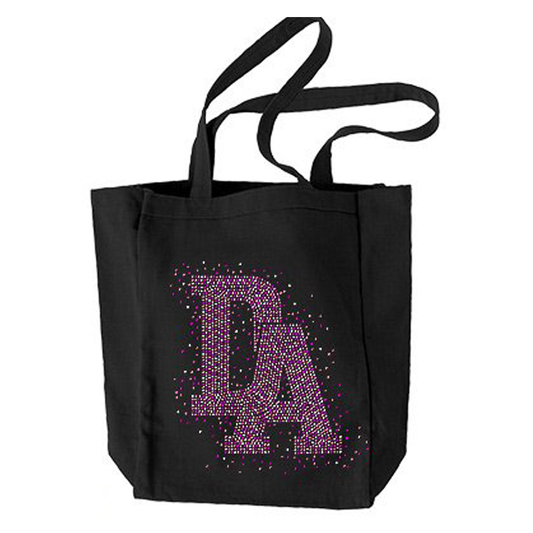 Rhinestones DA Interlocking Pink Stones Crystal Canvas Tote